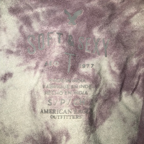 AEO Soft & Sexy purple & gray tie dye t-shirt - Picture 4 of 4